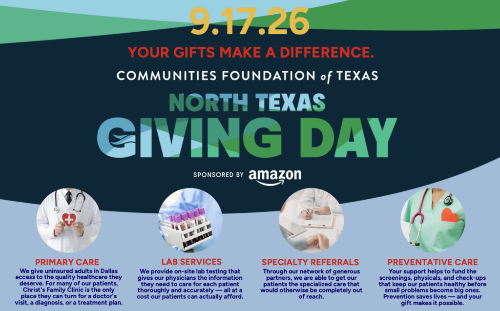 Support Christ's Family Clinic on North Texas Giving Day!